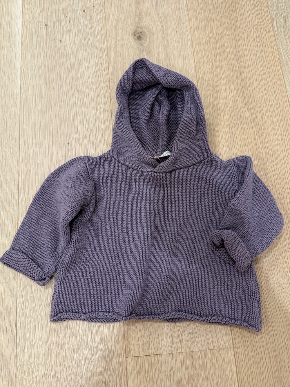 Bonpoint lavender knit hooded pullover